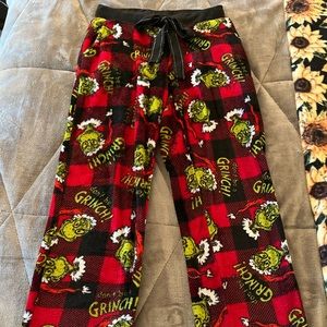 The Grinch fuzzy pants with drawstring tie